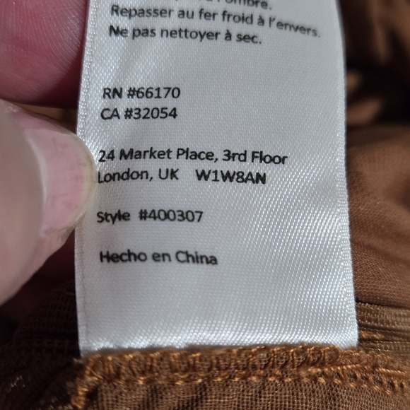 NWT (Flawed) Anthropologie Kristinit Gold Velvet Wide Leg Jumpsuit - Picture 8 of 15